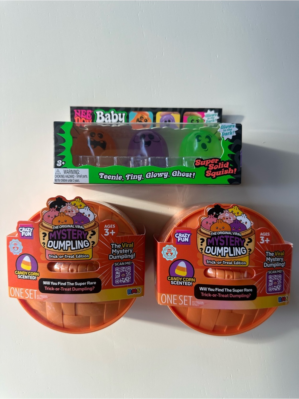 NeeDoh Baby Boos and RMS Mystery Dumpling Bundle - listing includes all 3